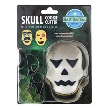 Picture of SKULL DECORATING COOKIE CUTTER SET TIN-PLATED